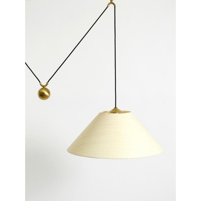 Mid-Century Modern Large Kera Adjustable Counterweight Pendant Lamp by Florian Schulz 1980s For Sale - Image 3 of 13