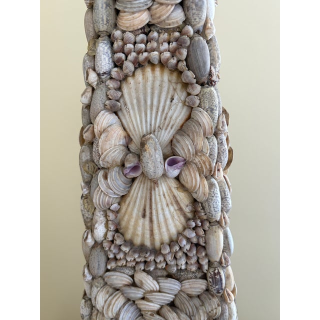 Late 20th Century Neoclassical Grand Tour Coquillage Shell Encrusted Obelisk For Sale - Image 12 of 13