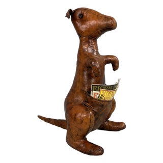 Leather Magazine Pouch Kangeroo by Dimitri Omersa, Spain, 1970 For Sale