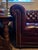 Oxblood Red Vintage Chesterfield Style Leather Sofa by Hancock and Moore For Sale - Image 8 of 16