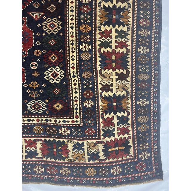 Asian Antique Antique Caucasian Shirvan Rug 4'1" X 9’10” For Sale - Image 3 of 5
