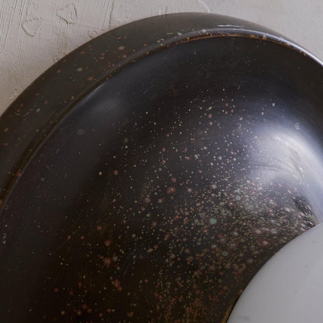 Black 1960s Italian ‘Light Ball’ Sconce or Flush Mount in Bronze by Achille Castiglioni For Sale - Image 8 of 11