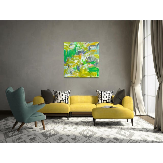 "Renewal" by Trixie Pitts Abstract Oil Painting on Linen Canvas For Sale - Image 10 of 12