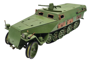 Model Sd.Kfz. 251 Carrier in Green Plywood and Metal, 1970s