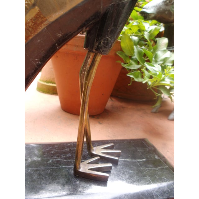 Crane Heron in Marble Mosaic, 1950s For Sale - Image 15 of 17