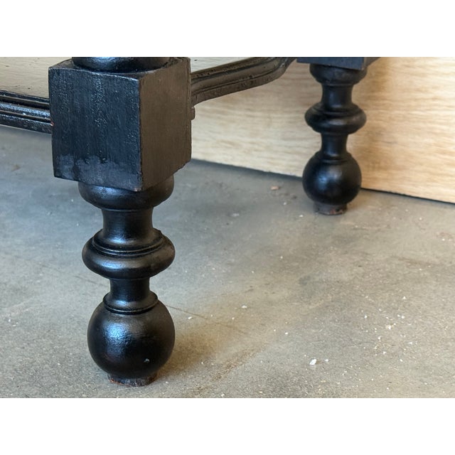 1900-1909 Dark Walnut Carved Spanish Nightstands With Solomonic Legs and Low Shelve For Sale - Image 15 of 15