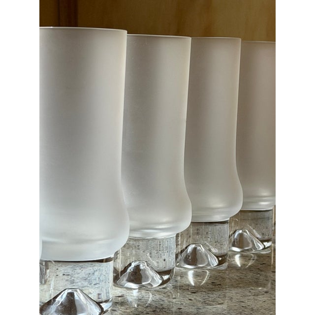 Vintage Frosted Highball Glasses, 1970, Set of 6 For Sale - Image 10 of 14