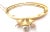 Late 20th Century Elizabeth Locke Mother of Pearl & Cultured Pearl Hammered Yellow Gold Brooch Pin For Sale - Image 4 of 6