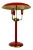 Red Italian Table Lamp with 3 Arms in the Style of Stilnovo, 1960s, Italy For Sale