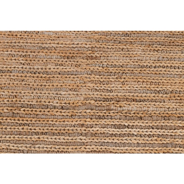 Premium Braided Hand Woven Jute Wool Rug 4x6 Ft. For Sale - Image 4 of 13