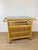 Tan Vintage 1960s Rattan Serving Bar Cart on Wheels For Sale - Image 8 of 10