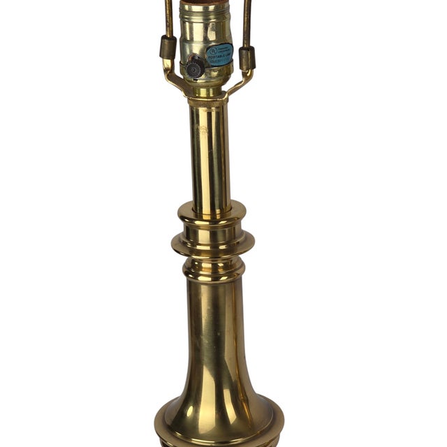 Gold Stiffel Brass Baluster Table Lamps - Hollywood Regency - MCM - A Pair For Sale - Image 8 of 17