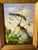 Blue Late 19th Century Stunning Oil Painting on Panel Untitled (Two Birds on a Branch) Unsigned For Sale - Image 8 of 12