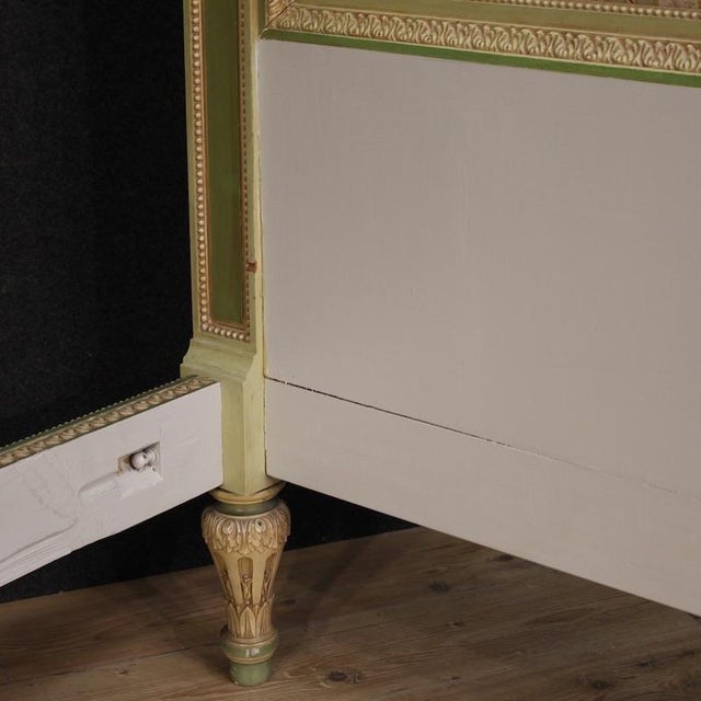 Italian Louis XVI Style Lacquered Double Bed, 1950 For Sale - Image 10 of 13