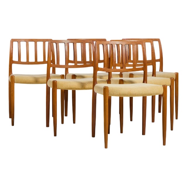Niels Moller Model 83 Mid Century Danish Teak Dining Chairs - Set of 6 For Sale