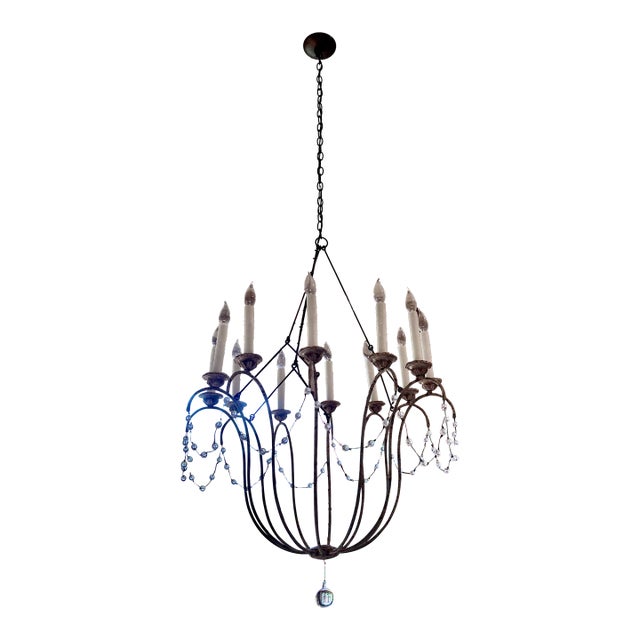 Niermann Weeks 12 Arm Italian Chandelier For Sale