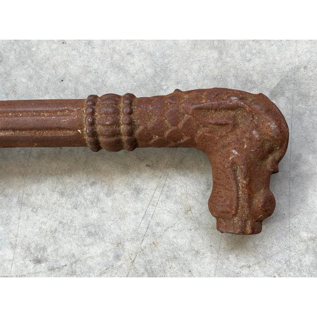 Large French Cast Iron Fountain Spouts, Overall Length 18.5 Inches For Sale - Image 11 of 12