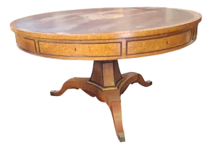 Vintage Round Empire Style Table in Thuja Root, 1980s
