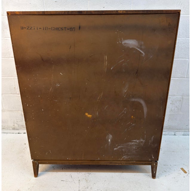 Mid-Century Sculptural Arched Walnut and Burlwood Highboy Dresser by Thomasville For Sale - Image 17 of 17