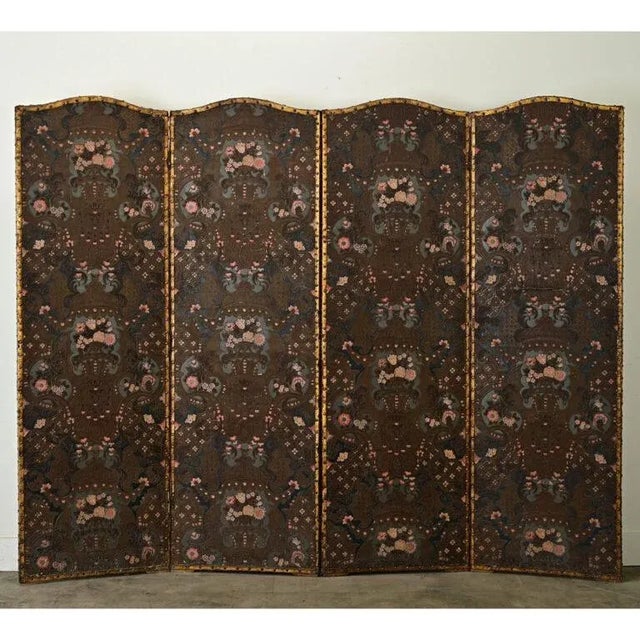 Spanish 19th Century Tooled & Painted Leather Folding Screen For Sale - Image 9 of 10