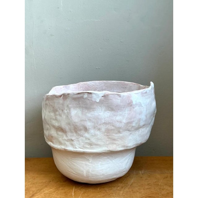 Vintage Monumental Handcrafted Ceramic Vessel For Sale - Image 4 of 12