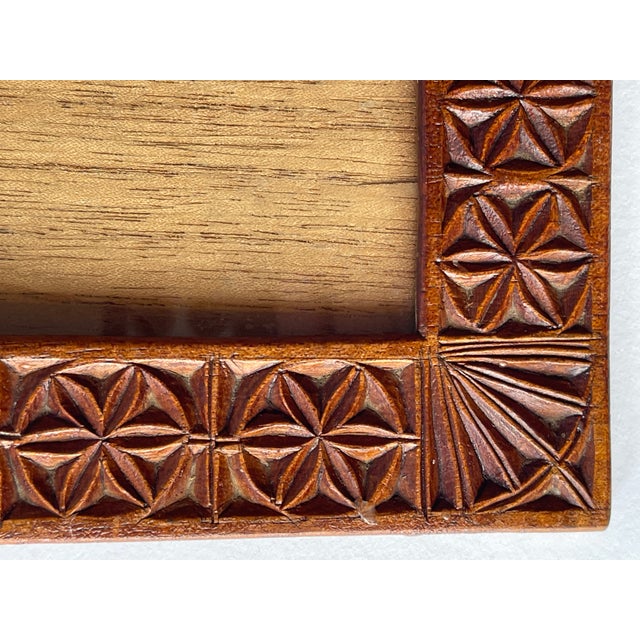 Early 21st Century Antique Guatemalan Hand Carved Wood Picture Frame For Sale - Image 5 of 6