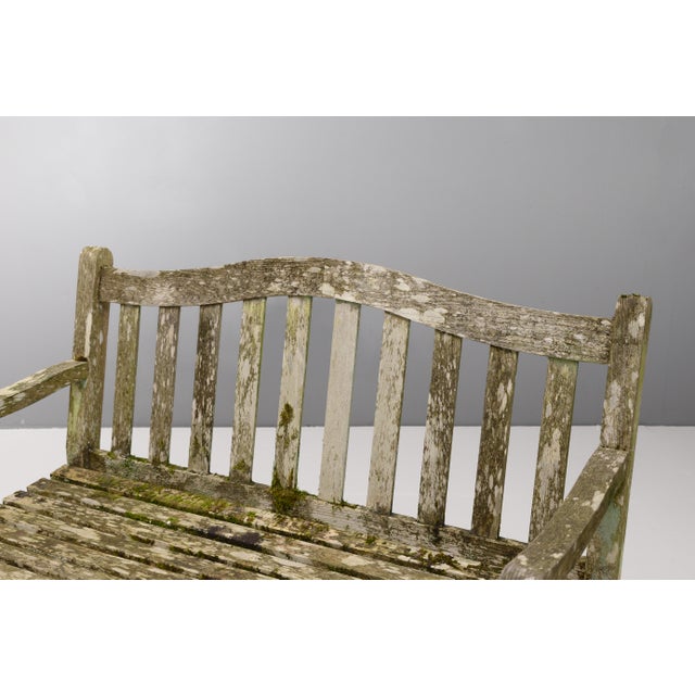 Teak Garden Bench, 1970s For Sale - Image 4 of 7