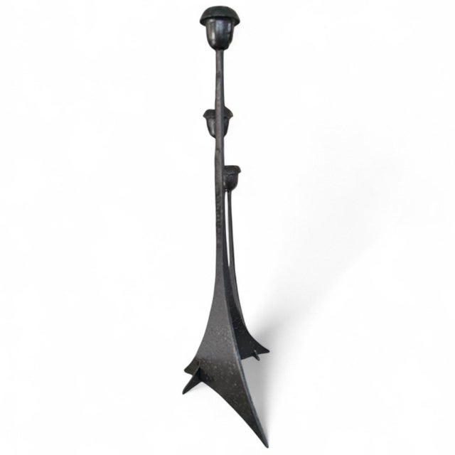 Paul Evans Vintage Brutalist Paul Evans Style Candle Holder For Sale - Image 4 of 10