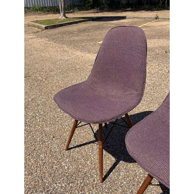 Wood 1950s Attributed to Herman Miller Eames Wire Chairs For Sale - Image 7 of 12
