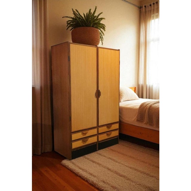 Vintage Danish Wardrobe in Teak and Oregon Pine by Gunni Omann for Omann Jun, 1960s For Sale - Image 6 of 16