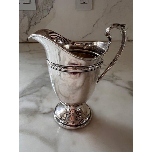 1940s Neoclassical Sterling Silver Cream and Sugar Set For Sale - Image 4 of 17