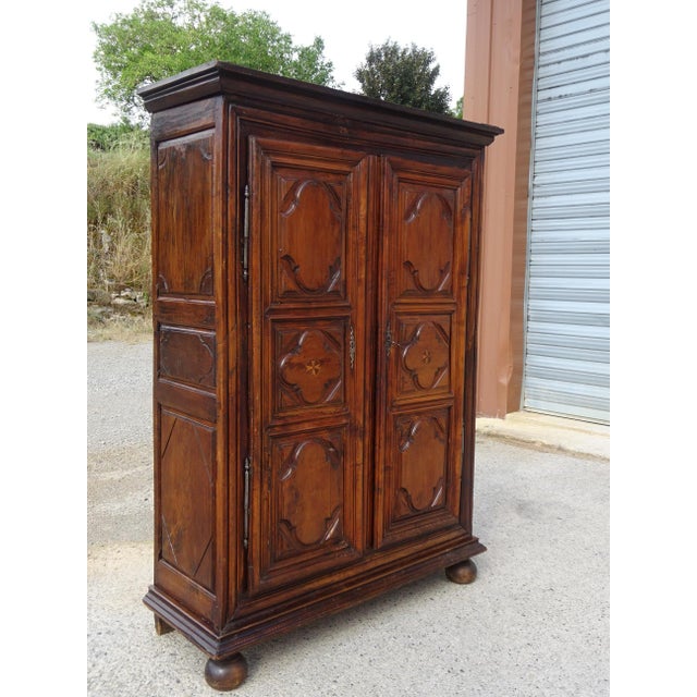 Vintage Louis XIII Walnut Armoire For Sale - Image 15 of 18