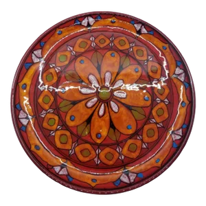 Ceramica La Maga S. Stefano Vibrant Red Orange Display 10" Italy