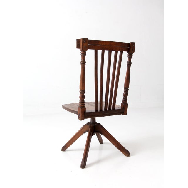 Antique Victorian Children's Swivel Desk Chair For Sale - Image 6 of 18