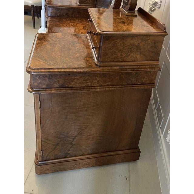 Antique Victorian Burr Walnut Dressing Table, 1860s For Sale - Image 13 of 14