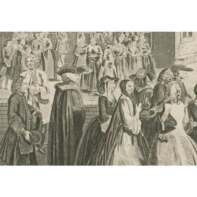 Late 18th Century Portlock, Baptism Ceremony of Rijnsburg Collegiants, Germany, Engraving, 1790 For Sale - Image 5 of 7