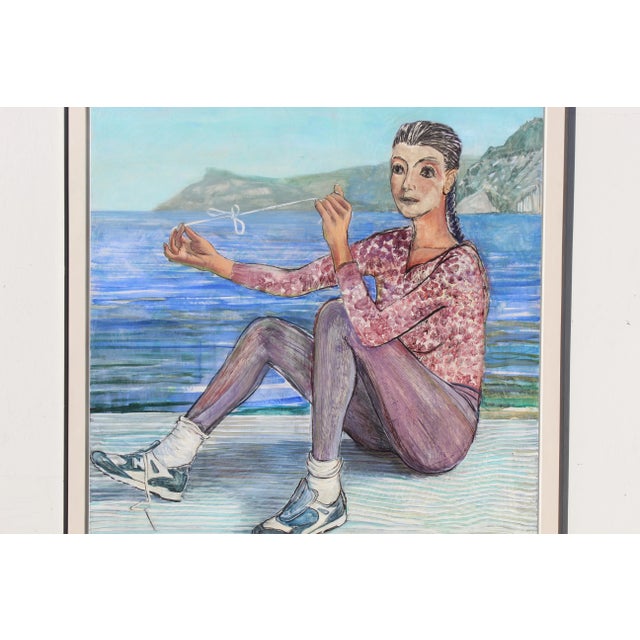 1980s Monumental Persian Artist Contemporary Art 6 Foot Painting by Milano Khzanjian For Sale - Image 9 of 13