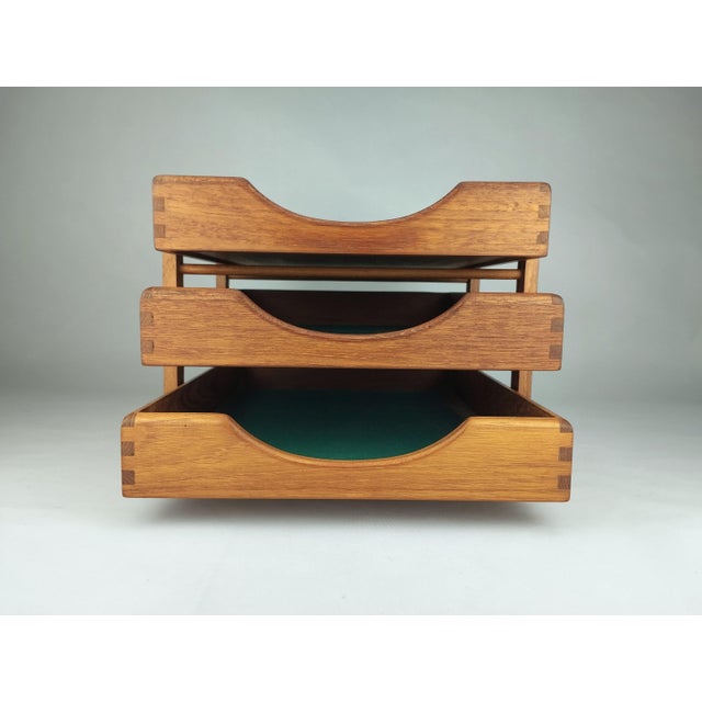 Mid-Century Modern Mid-Century Modern Danish Desk Tray in Teak, 1950s For Sale - Image 3 of 18