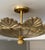 Pure Brass Flush Mount Ceiling Light | Brushed Brass 4-Light Fixture For Sale - Image 11 of 11