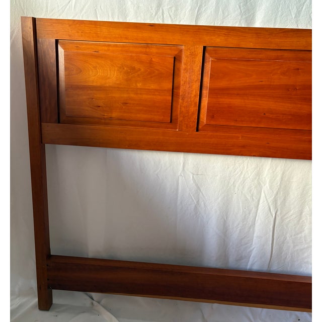 American Vintage Thos Moser Shaker Cherry Queen Headboard For Sale - Image 3 of 13