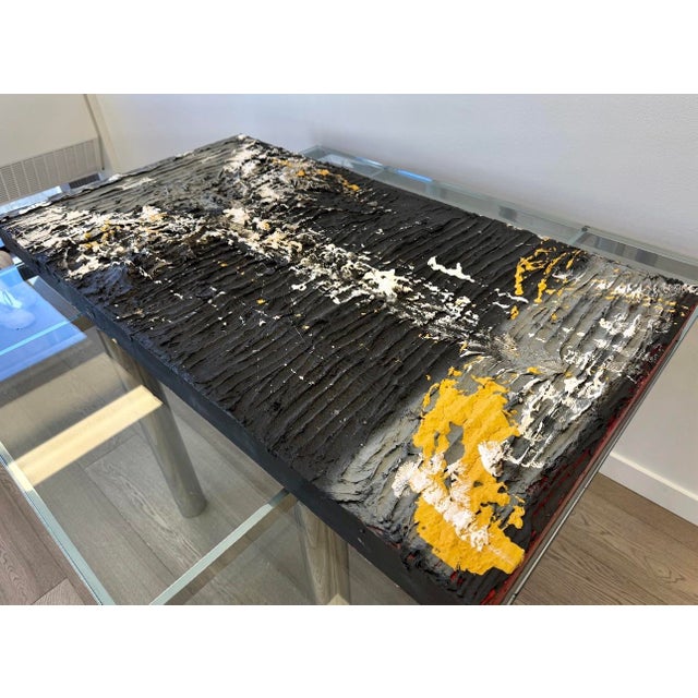 Important Abstract Painting by Vladimir Prodanovich, 48” H X 27” W For Sale - Image 4 of 12