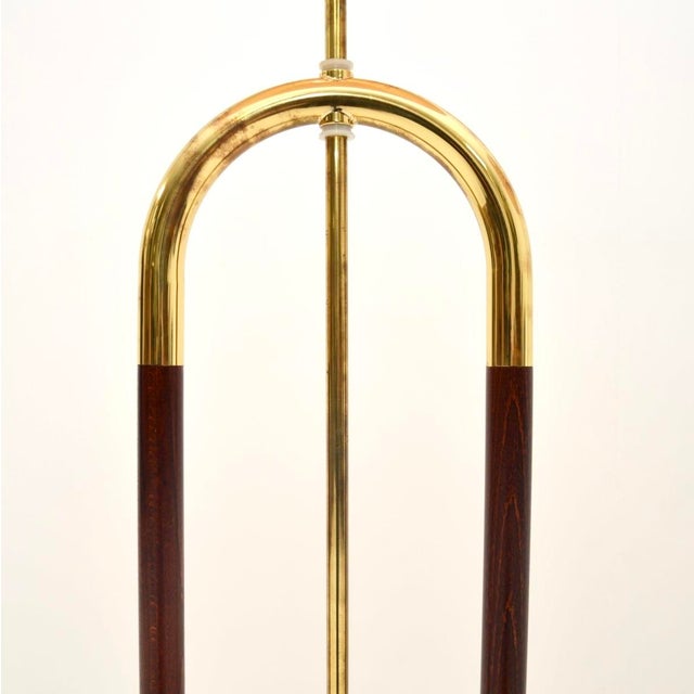 Brown Vintage Swedish Brass and Birch Floor Lamps from Bergboms, 1970s, Set of 2 For Sale - Image 8 of 11