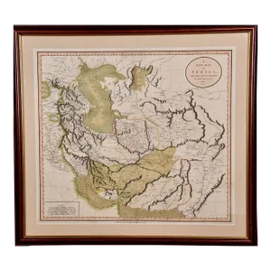 Persia & Afghanistan: A Framed Hand-Colored 17th Century Map by John Cary, 1801
