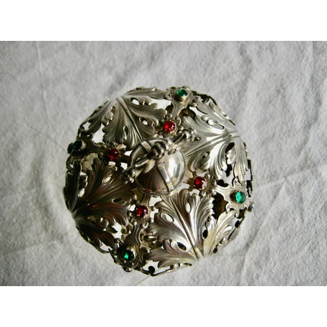 Mid 19th Century Silver Statue Crown With Colored Stones 19 Century For Sale - Image 5 of 10