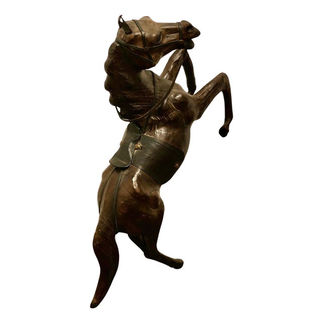 Arts and Crafts Leather Horse Model, 1880 For Sale