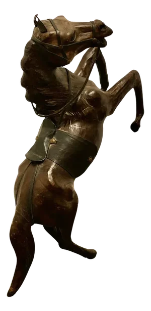 Arts and Crafts Leather Horse Model, 1880