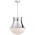 Precision Large Pendant in Polished Nickel with White Glass Designer: Kelly Wearstler Fixture Height: 19" Min. Custom...