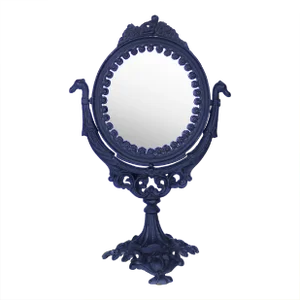 1800's Victorian Vanity Swivel Mirror With Cherub and Dragons