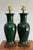 Ceramic 1980s Forest Green Porcelain Urn Form Lamps - A Pair For Sale - Image 7 of 9