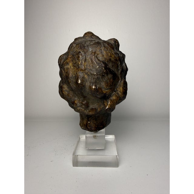 Tuscan Artist, Sculpture Depicting a Cherub's Head, 1500, Terracotta For Sale - Image 14 of 17